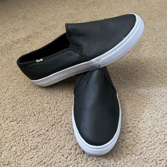 Leather Black Keds (Double Decker) - Picture 1 of 6